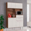 Cozinha Flávia 7 Portas 2 Gavetas - Capuccino/Offwhite (PD/LX/RUF/NT/LD/SM)