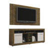 Rack + painel Firenze com suporte para TV até 46″ Ipê/Offwhite  (RN/RUF/NT/MR/TM/LD)