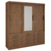 Guarda-Roupa Meridian 3 portas com espelho - Ipê (PD/NT/RUF/LX)