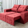 Sofá Retrátil e Reclinável Paris 1,70 de largura – Vermelho (RUF)