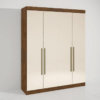 Guarda-roupa Da Vinci 4 portas - Ipê/offwhite (RUF)