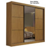 Guarda-roupa New Dallas com 3 portas com 1 espelho - Carvalho (RUF/SM/LX)