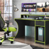 Mesa Gamer Safira - Preto/Verde (RUF)