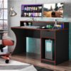 Mesa Gamer Safira - Preto/Vermelho (RUF)