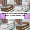 Bicama Solteiro com Baú e Gavetas Jade
