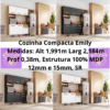 Cozinha Compacta Emily c Balcao 6P1G Aramoveis SR