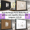 Guarda-Roupa Porto Bello Plus 6 portas com espelhos LD