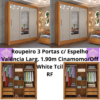Roupeiro 3 Portas c/ Espelho Valência Larg. 1.90m Cinamomo/Off White Tcil RF