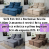 Sofá Retrátil e Reclinável Nicole 1.80m RF