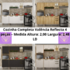 Cozinha Completa Valência com Aéreo 3 portas Reflecta 4 peças – Branco