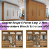 Guarda-Roupa 6 Portas Larg. 2.70m Genova Nature Bianchi MDF RF