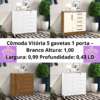 Cômoda Vitória 5 gavetas 1 porta – LD