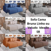 Sofa Cama Bruna Linho ou Veludo Idealle SR