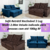 Sofá Retrátil Reclinável 3 Lug. Madri 2.00m Veludo RF