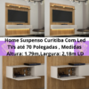 Home Suspenso Curitiba 1.79 70″ Com Led – Cinamomo/Off White LD