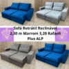Sofá Retrátil Reclinável 2,30 m Marrom 320 Rafaeli Plus ALP
