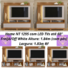 Home NT 1295 com LED TV até 60″ Freijó/Off White Notável RF