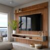 Home Detroit 220. Côr Off White/Nature. Desenho Ripado TVs até 75 SR