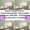 Quarto Completo Clara – Branco/Amendoado LD