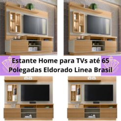 Home Eldorado para TV até 65 Polegadas Off White/Nogueira Linea Brasil -  Mobile Hause
