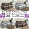 Sofá Retrátil Reclinável Las Vegas 2.70m –  Veludão LD