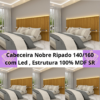 Cabeceira Nobre Ripado 140/160 com Led SR