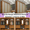 Guarda-Roupa Madrid 6 Portas 6 Gavetas – Cinamomo/Off White