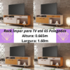 Rack Ímpar para TV até 65 Polegadas Cinamomo/Off JCM RF