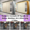 Roupeiro Inovação 6P, Ripado, da Gelius,