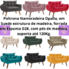 Poltrona Namoradeira Opalla, em Suede SR