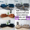 Sofá 3 e 2 lugares Bélgica Veludo RF
