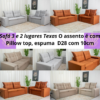 Sofá 3 e 2 lugares Texas Veludo RF