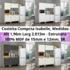 Cozinha Compacta c Balcão Isabelle  Aramoveis SR