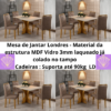 Mesa de Jantar Londres 0.90×0.90  LD