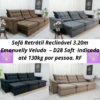 Sofá Retrátil Reclinável 3.20m Emanuelly Veludo – D28 Soft RF