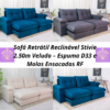 Sofá Retrátil Reclinável Stivie 2.50m Veludo – D33 e Molas Ensacadas RF