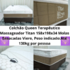 Colchão Queen Terapêutico Massageador Titan 158x198x34 Molas Ensacadas Viero