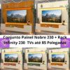 Conjunto Painel Nobre 230 Off White + Rack Infinity 230 SR