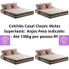 Colchão Casal Classic Marrom Molas Superlastic Classic 138x188x22 Anjos