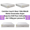 Colchão Casal K Best 138x188x28 Molas Ensacadas Anjos RF