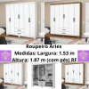 Roupeiro Áries Larg. 1.53m 6 Portas 2 Gavetas RF