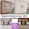 Roupeiro Dinamarca C/Espelho 6 Portas 9 Gavetas C/pés Larg. 1.80m - Sallêto RF