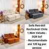 Sofá Retrátil Reclinável Chile 1.96m Veludo- D28 Sof RF