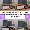 Rack Bancada Jurerê Larg. 1.80m Naturale/Off White Mate para TV até 75" - Colibri RF