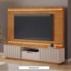 Home Atena Candian Larg. 2.10m Cinamomo/Off C/Detalhe Ripado e Luminárias em LED - JCM RF