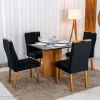 Mesa de Jantar Moscou 90x90 Vidro Preto RF