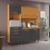 Kit Cozinha Selena 6P2G Cinamomo.Branco Tx Aramoveis SR