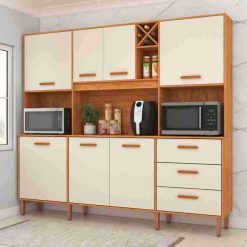 CM730.Kit Cozinha Modena 7P3G Cinamomo/Off White Fellicci SR